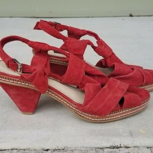 Zara sz 38 Suede Criss Cross Leather Sandals